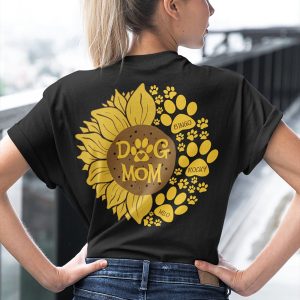Dog Mom Tshirt Black v8
