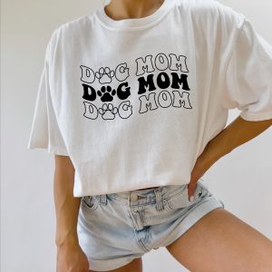 Dog Mom Tshirt White v3