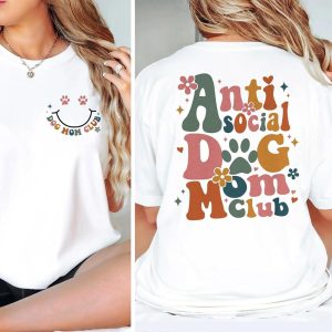 Dog Mom Tshirt White v8